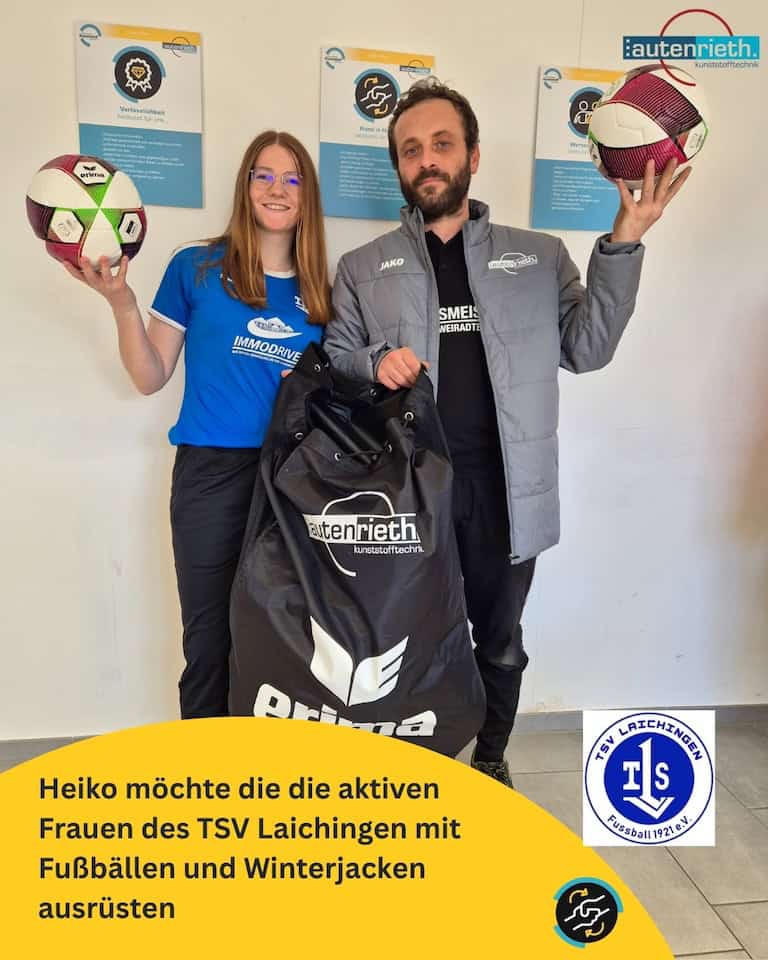 Neues Equipment für die aktiven Fußball-Frauen des TSV Laichingen