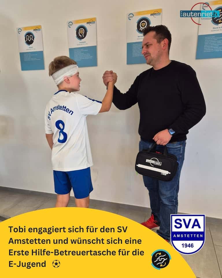 Erste-Hilfe Betreuertasche für die E-Jugend des SV Amstetten